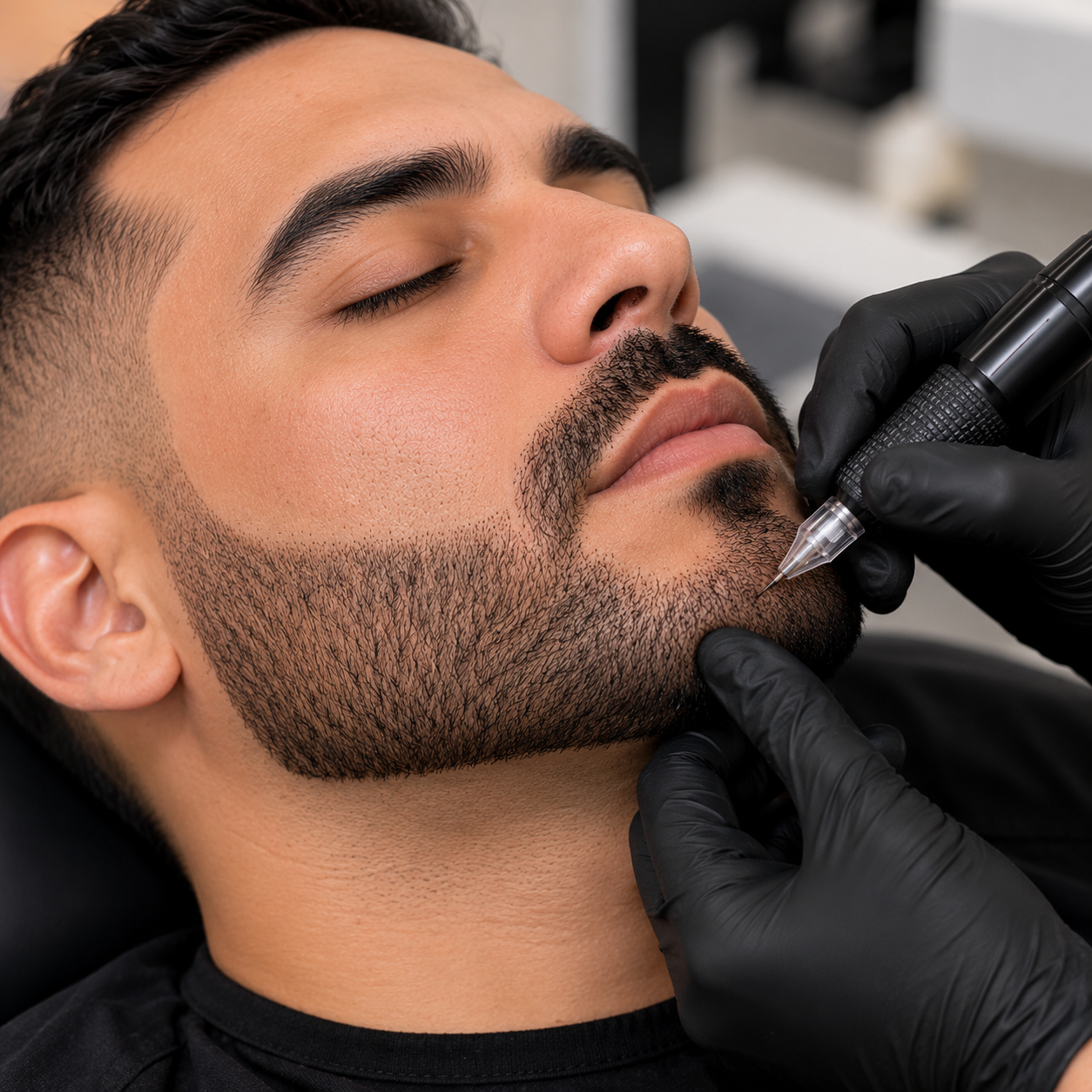 En Casa Victoria Academy ofrecemos tricopigmentación de barba, una técnica de micropigmentación que ayuda a mejorar visualmente la densidad y definición de la barba, creando un efecto de mayor uniformidad y naturalidad.

Es una alternativa para hombres que desean disimular zonas con poco vello, cubrir visualmente pequeñas cicatrices o definir el contorno de su barba. El diseño se personaliza según las facciones, el tono de piel y las características de cada persona.